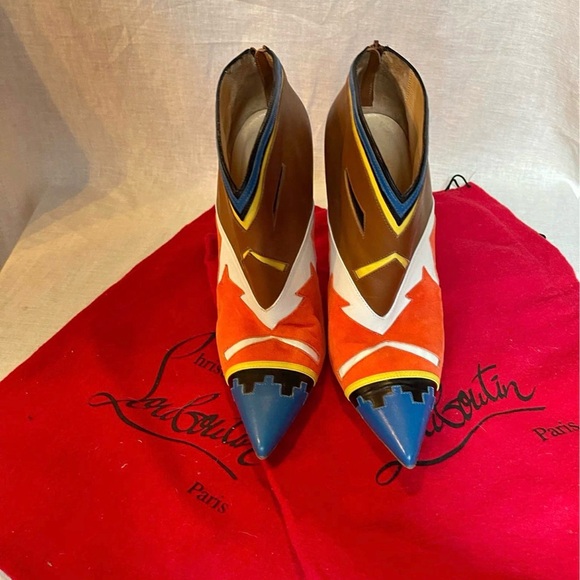 Christian Louboutin Shoes - RARE 👠 Christian Louboutin Statement Ankle Boots – Size EU 41